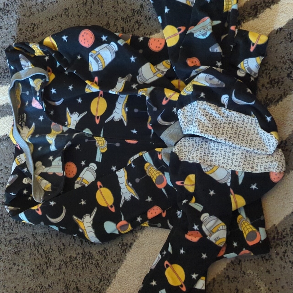 Boys one piece footie pajamas size 12